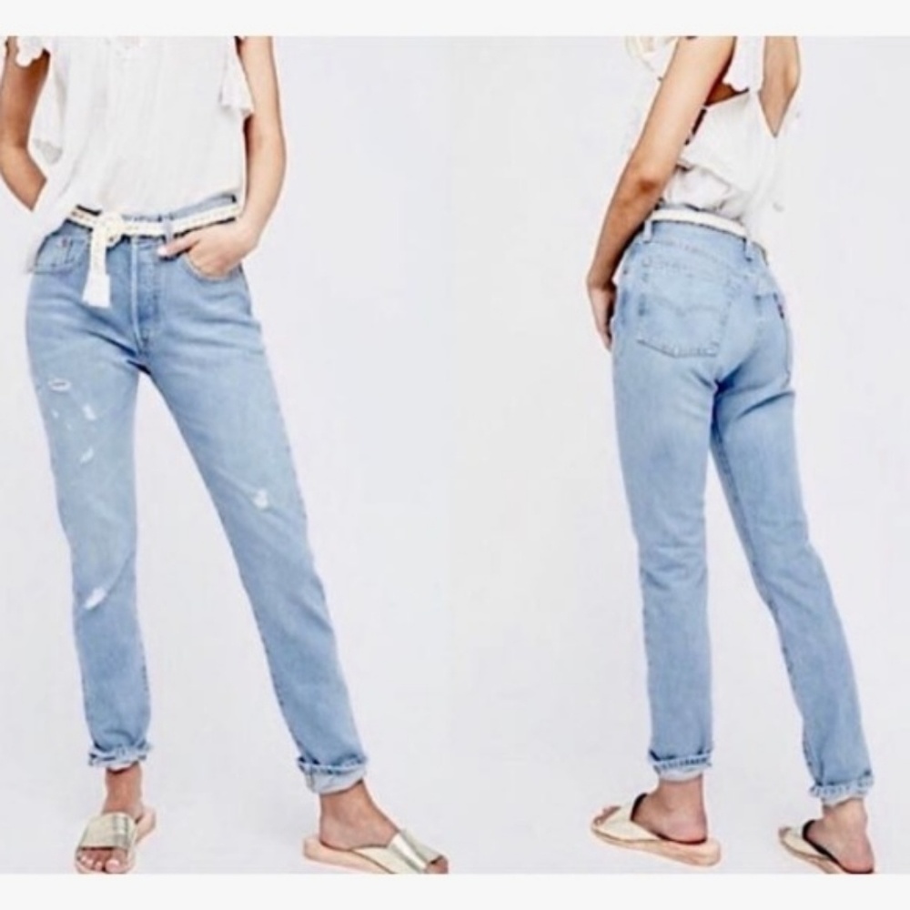 Levi's 501 skinny white oak selvedge denim
